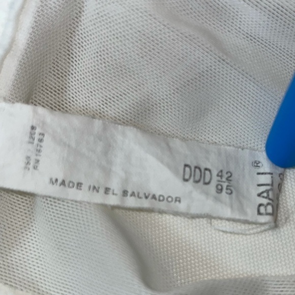 42DDD Bali Satin Minimizer Bra White Floral/Design - Picture 3 of 4